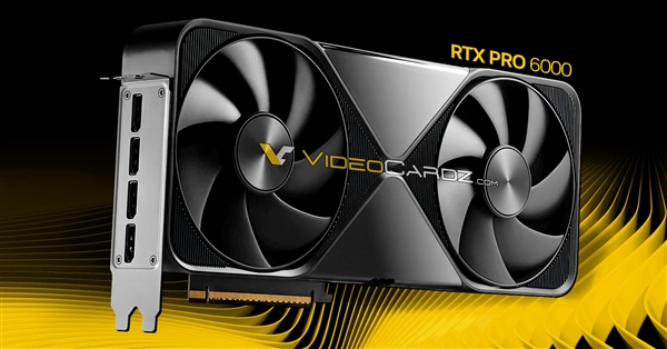 RTX PRO 6000专业显卡渲染图曝光:96GB显存、600W功耗