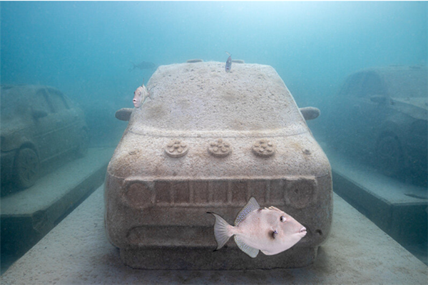 迈阿密将22辆“汽车”推入海底 给珊瑚当家